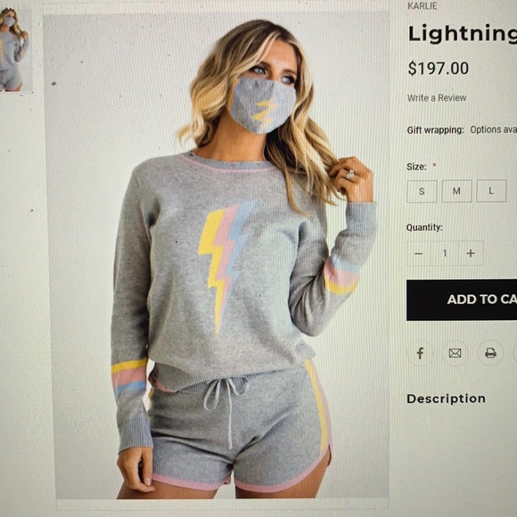 Nwt Fate Lightning Bolt Sweater With 